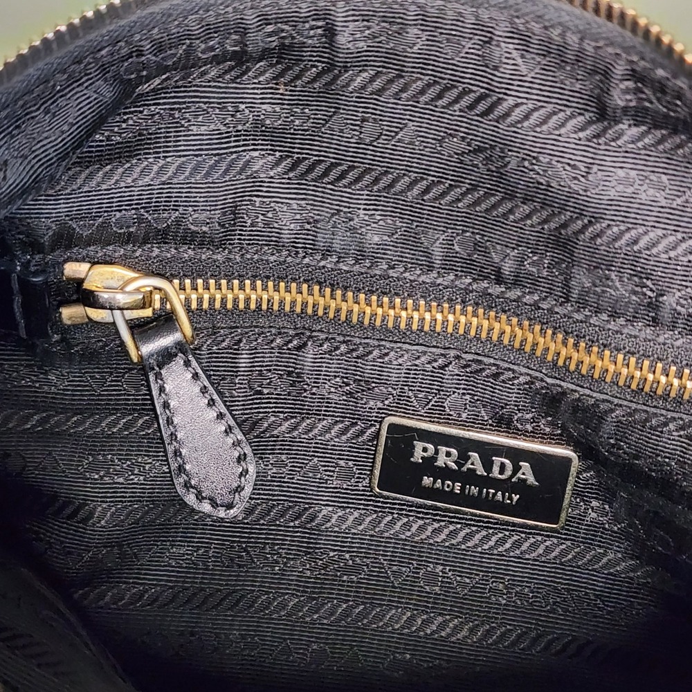 Prada Crossbody Bag Women Small Tessuto Nylon Gold Hardware Good - Picture 8 of 16